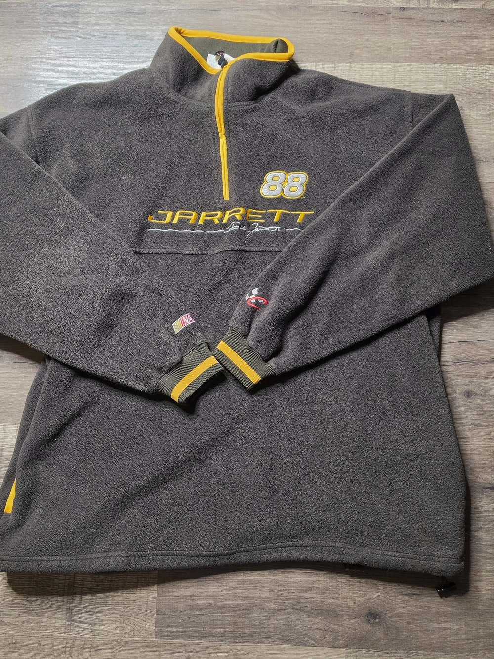 Vtg NASCAR Chase Racing #88 Dale Jarret  Sweater Men's XL Brown Yellow Pullover